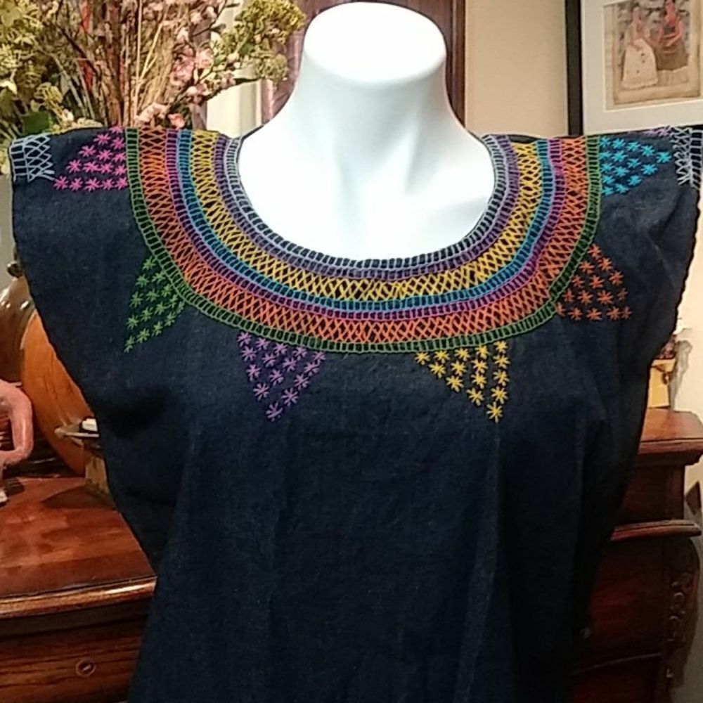 Hand made denim top 